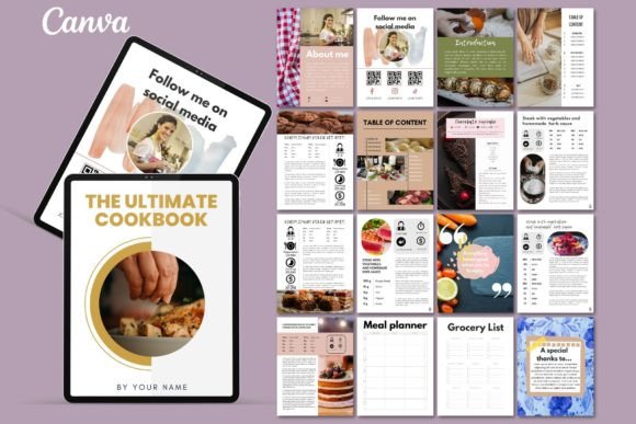 Canva Recipes Cookbook Template