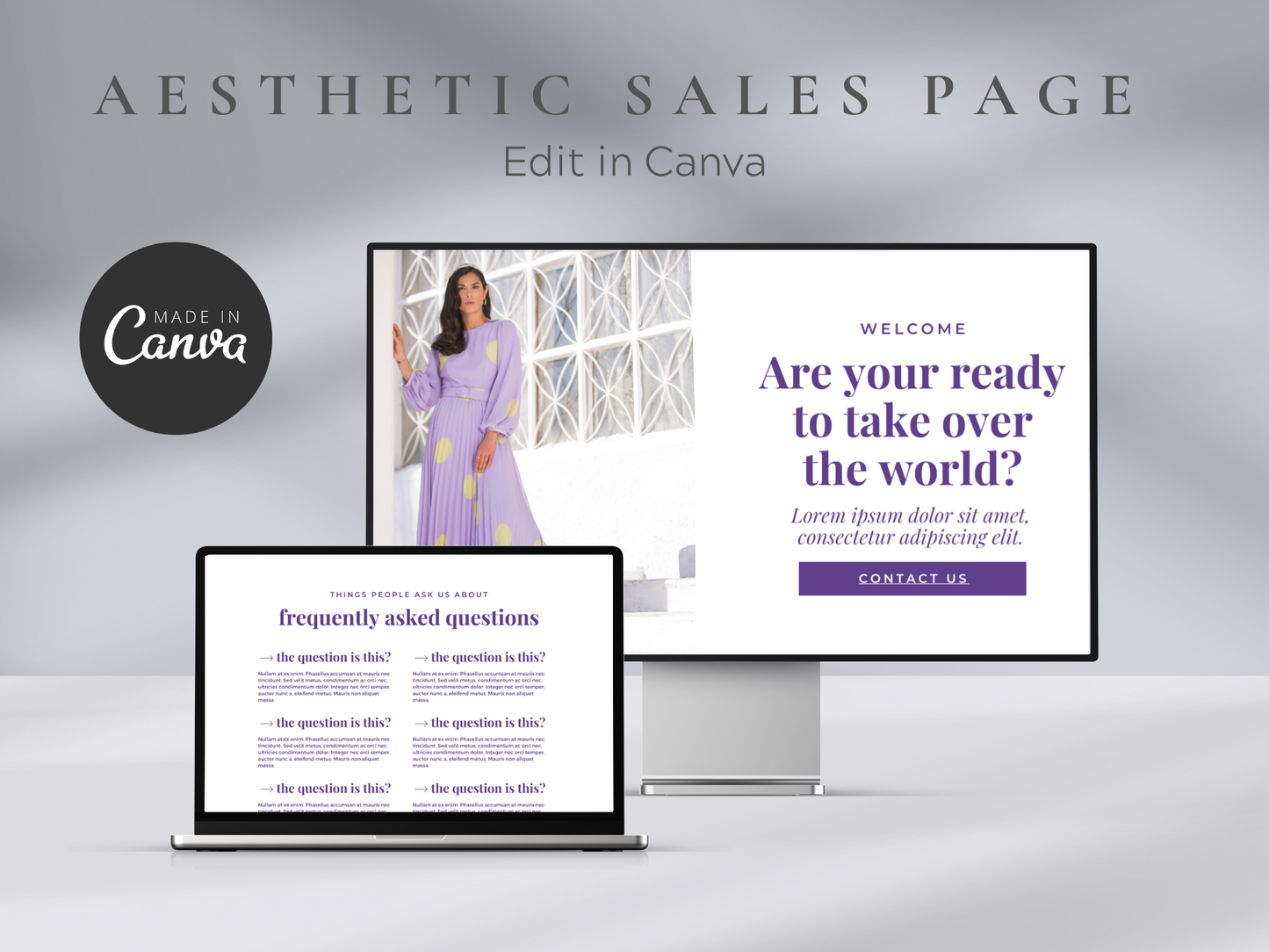 Sales Page Canva Template