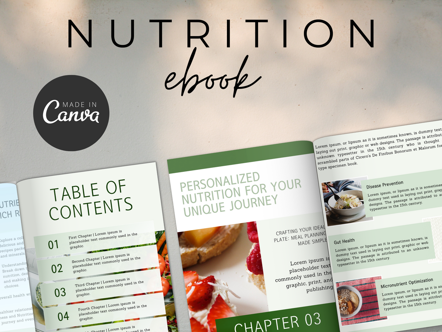 Nutrition Ebook Lead Magnet Template