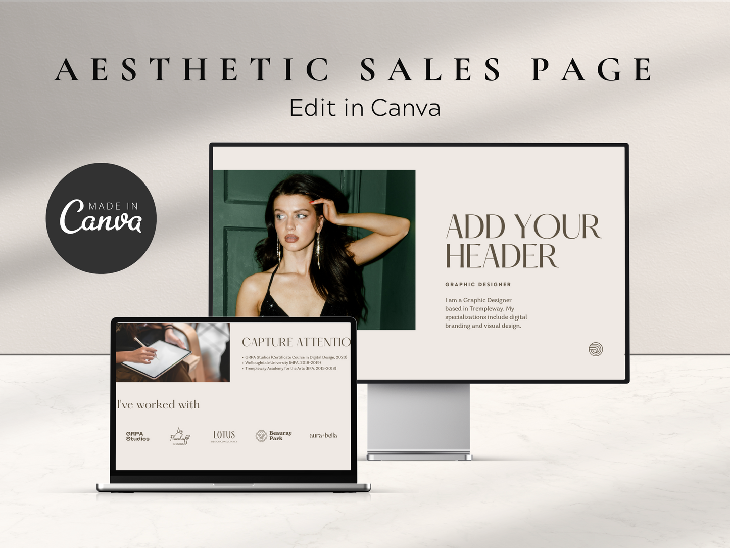 Sales Page Canva Template