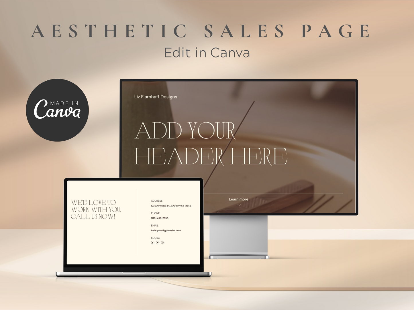 Sales Page Canva Template