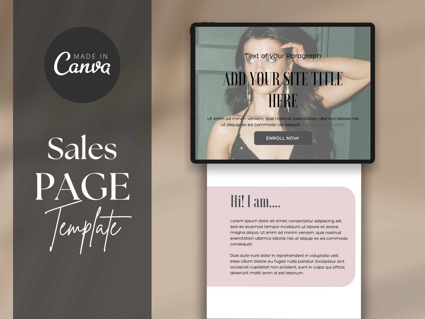 Sales Page Canva Template
