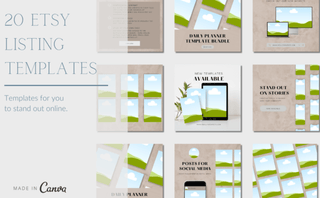 Dusty Rose Etsy Listing Templates template