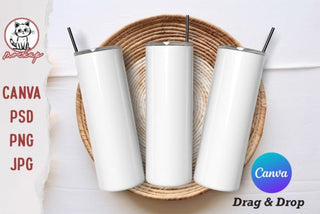 20oz Skinny Tumbler Mockup Canva template