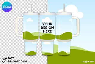 40 Oz Tumbler Canva Mockup template
