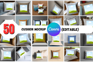 50 Cushion Mockup template