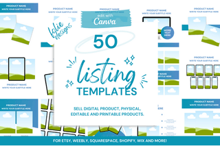 50 Etsy Digital Shop Templates template