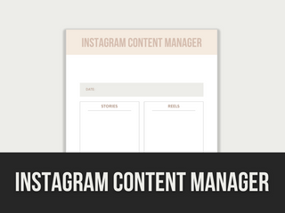instagram content manager template