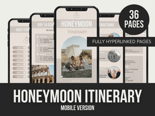 honeymoon itnerary mobile template