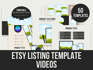 Etsy listing Template Videos template