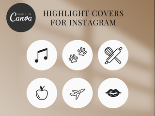 Instagram Highlight Cover Canva Template template