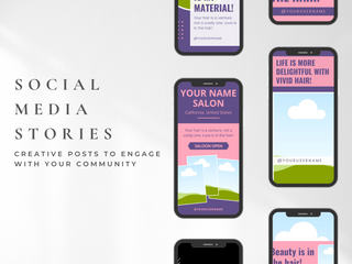 Hair Salons Social Media Story Templates template