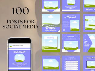 110 Travel Social Media Canva Templates template