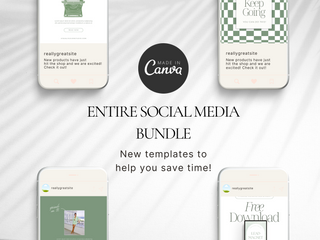 Social Media Bundle Canva Template template