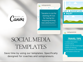 100 Travel Social Media Canva Templates template