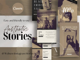 Aesthetic coach stories template