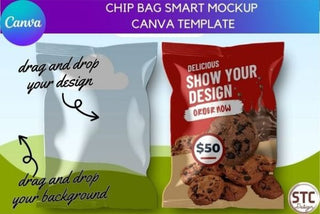 Chip Bag Smart Mockup template