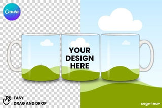 Coffee Mug Canva Mockup · Drag & Drop template