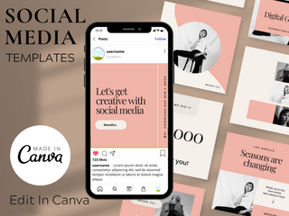 Pink · Social Media Template template