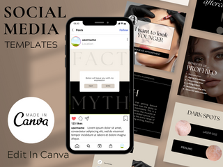 MRV Templates - 100 Botox & Fillers Instagram BUNDLE template