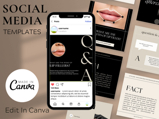 BOTOX & FILLERS Instagram Posts template