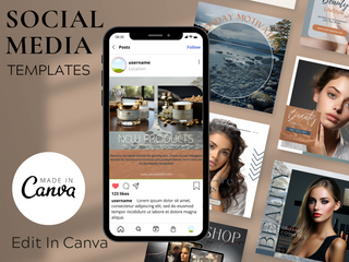 MRV Templates - 50 Social Media Post Template for Beauty template