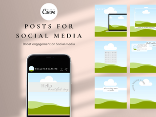 Gray White Black Instagram Post Template template