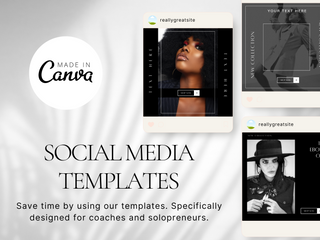 Black & White Customizable Social Media template