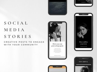 Black White Social Media Template template