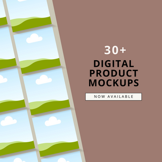 30+ Digital Shop Mockup Editable Canva template