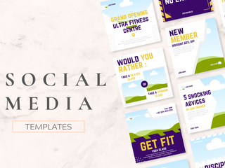 Fitness Canva Instagram Post Template template