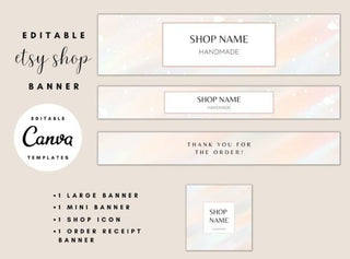 Elegant Etsy Shop Banner Templates template