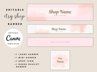 Elegant Soft Pink Etsy Shop Banner template