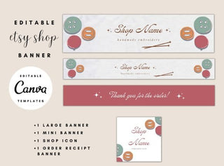 Embroidery Shop Etsy Banner template