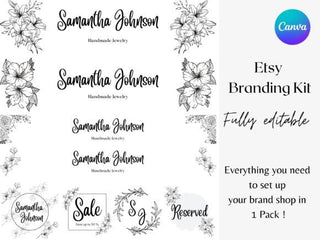 Black & White Etsy Banner Template template