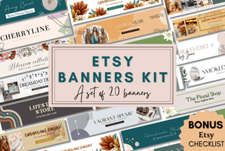 20 Etsy Banner Kit template