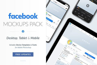 Facebook Social Media Mockups Pack template