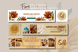 Floral Etsy Shop Banners template
