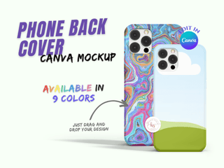 Iphone Pro Back Cover Canva Mockup template