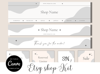 Minimal Etsy Shop Kit template