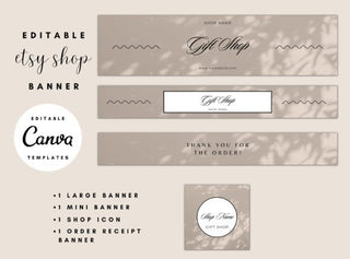Minimalist Elegant Etsy Shop Kit template
