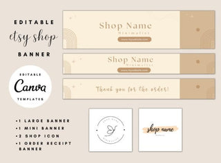 Minimalist Etsy Shop Banner Templates template