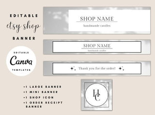 Modern Etsy Shop Banner Templates template