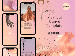 Mystical Boho Stories Canva Template template