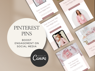 Pinterest Pins Canva Template template