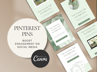 Pinterest Pins Canva Template template
