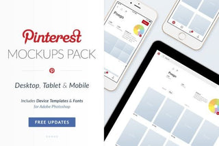 Pinterest Social Media Mockups Pack template