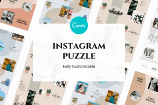 Puzzle Canva Instagram Template template