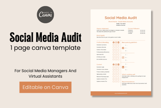 Social Media Audit Canva Template template