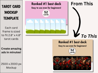 Tarot Card Product Mockup template